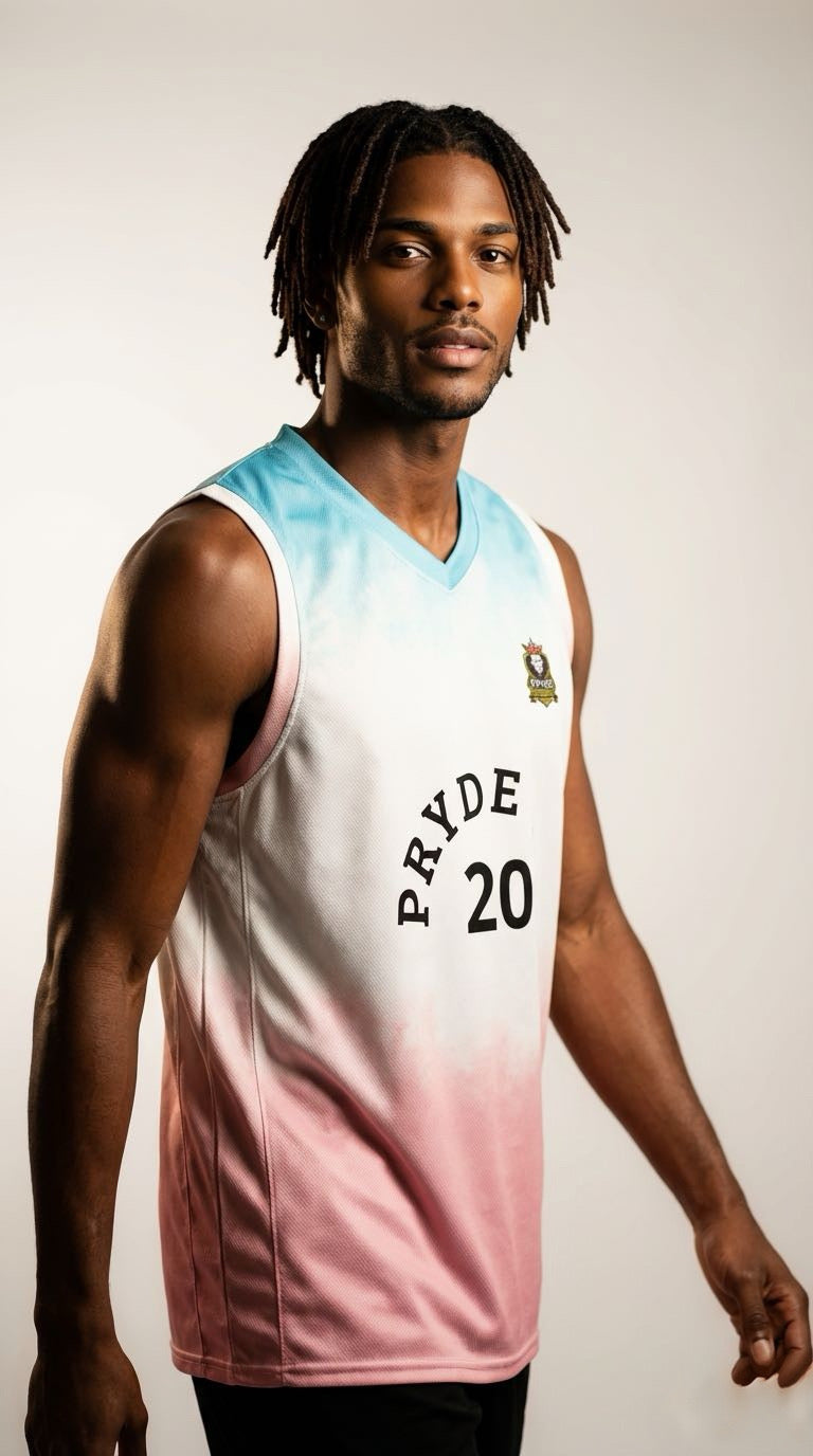PRYDE Recycled unisex basketball jersey
