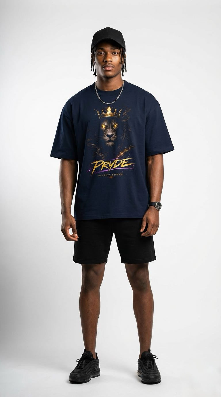PRYDE Unisex organic oversized high neck t-shirt