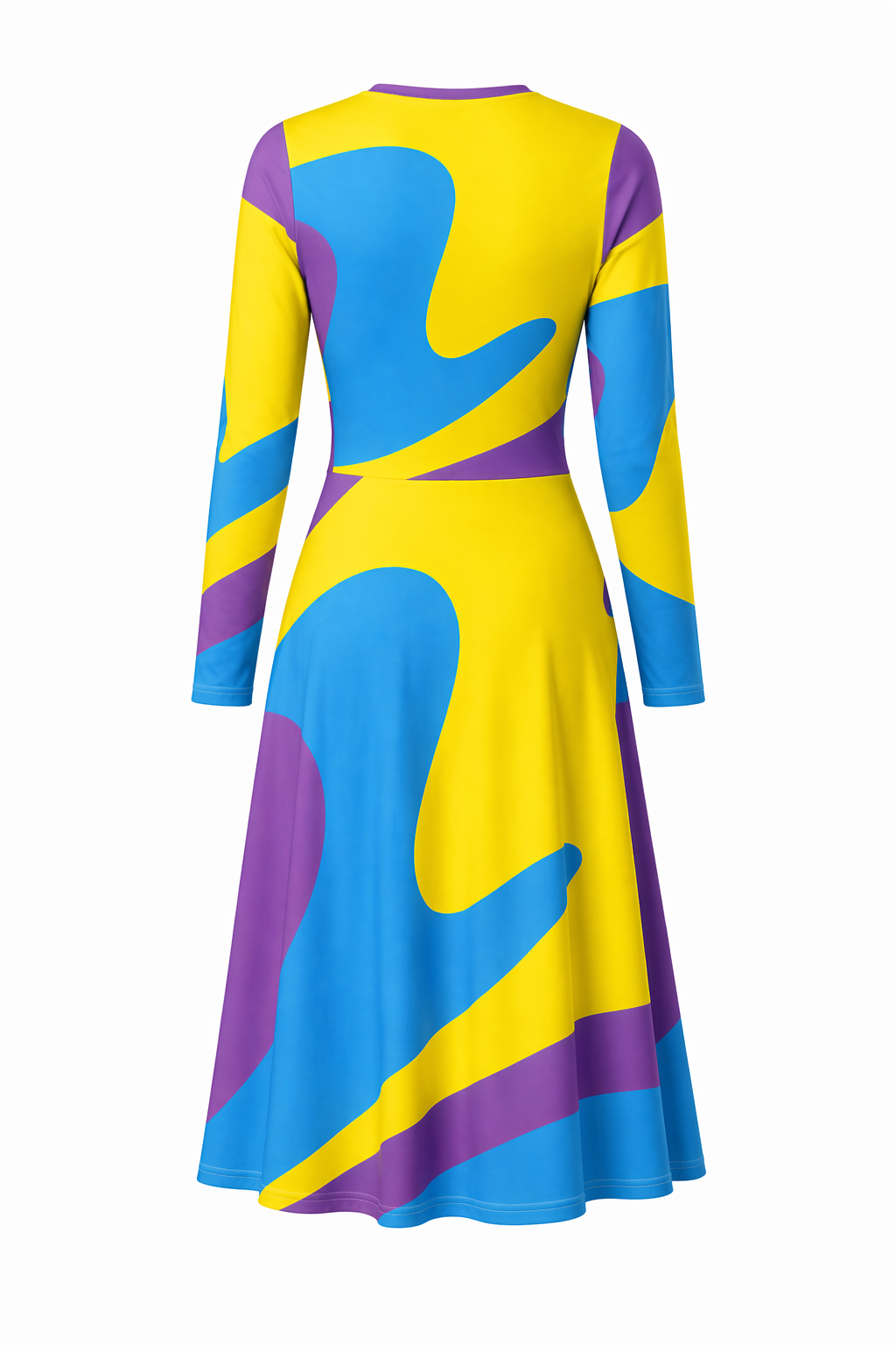 PRYDE All-over print long sleeve midi dress